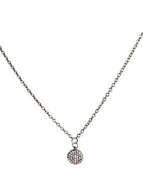 Classic Gold Chain Necklace Pave Charm Gold Plated 8”